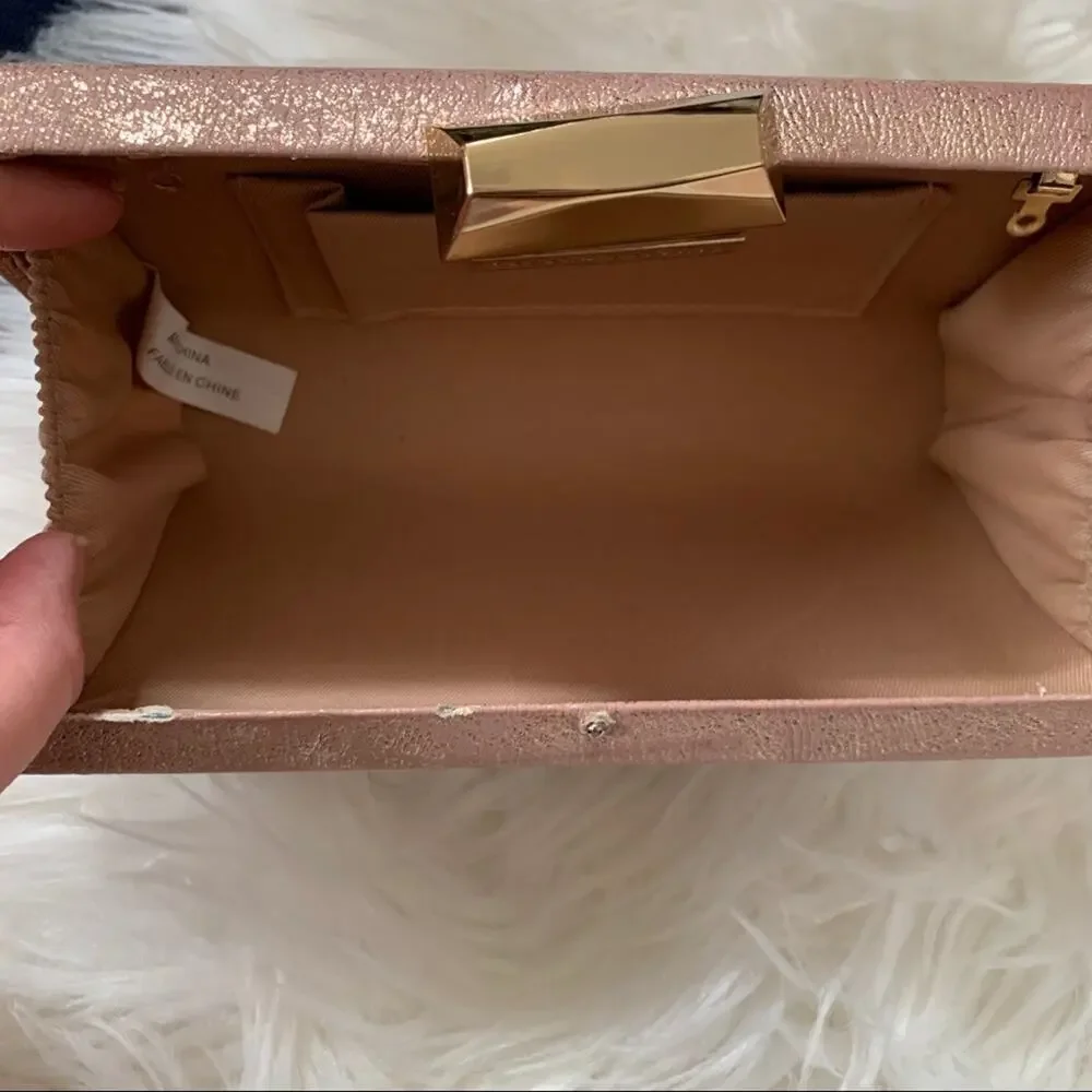 Sondra Roberts Baby Pink Blush Metallic clutch - Picture 10 of 10